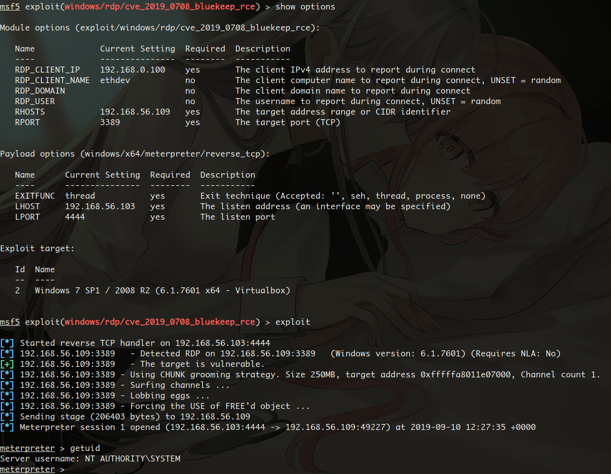 返回 meterpreter 003